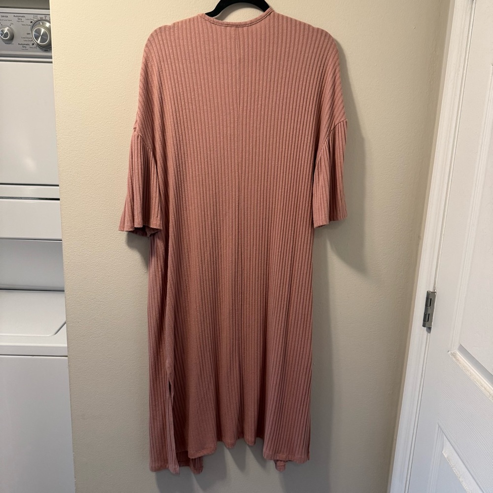 Stars Above Pink Ribbed Robe - Picture 5 of 5